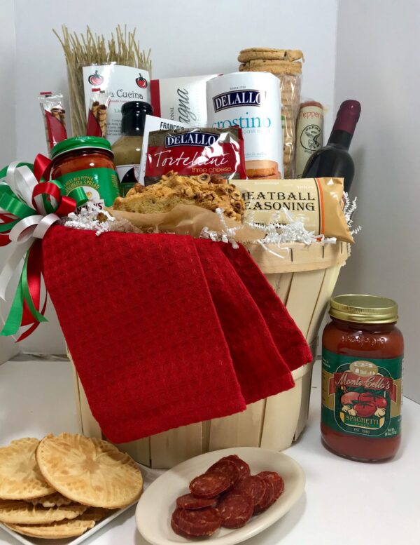 Italian themed gift baskets