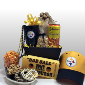 The best Pittsburgh Steeler gifts in the USA. Local delivery or shipped nationally. Authentic Pittsburgh Steeler gifts straight out of Pittsburgh. The preferred gift basket company by Steeler Nation. Basket of Pittsburgh is an award winning gift basket company and is the preferred gift basket company for Steeler Nation fans.